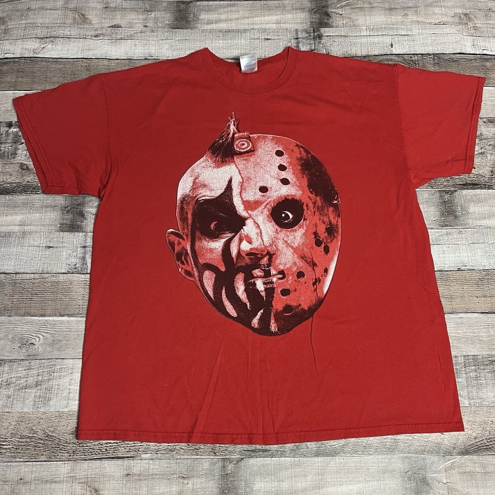 Twiztid Shirt Size XL Red Y2K 2000s Madrox Jason Faces Rapper Rap Tee